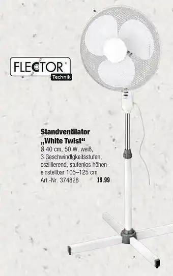 Hellweg Flector Standventilator „white Twist” Angebot