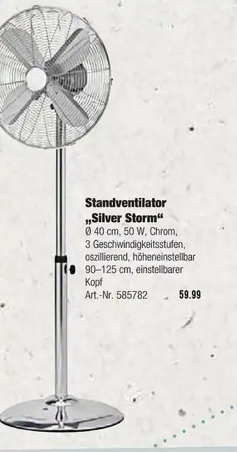 Hellweg Standventilator „silver Storm” Angebot