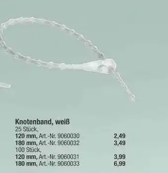 toom Baumarkt Knotenband, Weiß Angebot