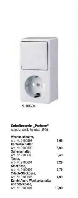 toom Baumarkt Schalterserie „proluxe” Angebot