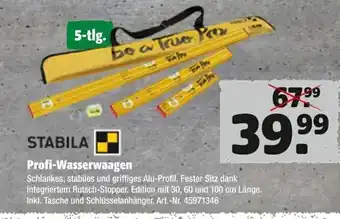 Hagebau Stabila Profi Wasserwaagen Angebot