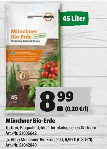 Hagebau Münchner Bio Erde 45L Angebot