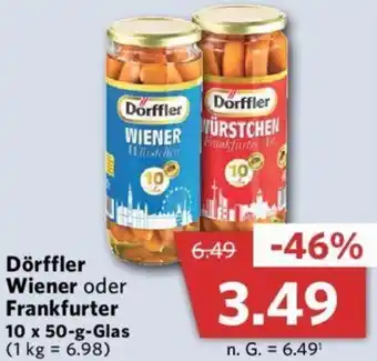 Combi Dörffler Wiener oder Frankfurter 10 x 50-g-Glas Angebot