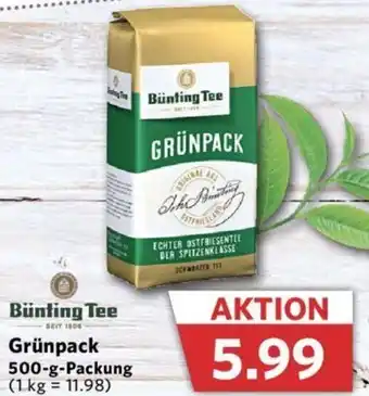 Combi Bünting Tee Grünpack 500-g-Packung Angebot