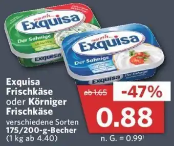 Combi Exquisa Frischkäse oder Körniger Frischkäse 175/200-g-Becher Angebot