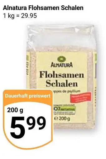 Globus Alnatura Flohsamen Schalen 200 g Angebot