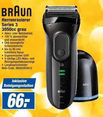 HEM Expert Braun Herrenrasierer Series 3 3050cc grau Angebot