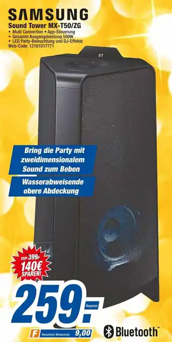 HEM Expert Samsung Sound Tower MX-T50/ZG Angebot