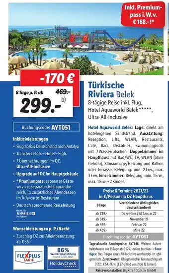 Lidl Türkische Riviera Belek Angebot