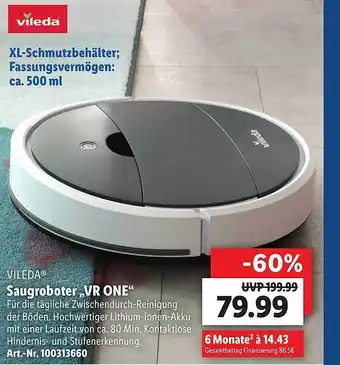 Lidl Vileda Saugroboter „VR ONE” Angebot