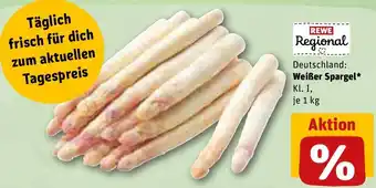 REWE REWE Regional Weißer Spargel* 1 kg Angebot