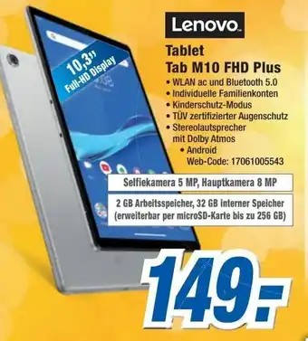 Expert Lenovo Tab M10 FHD Plus Angebot