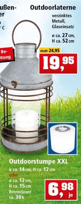 Thomas Philipps Outdoorlaterne oder Outdoorstumpe XXL Angebot