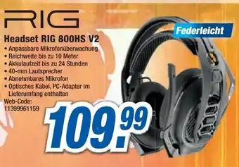 Expert RIG Headset 800HS V2 Angebot