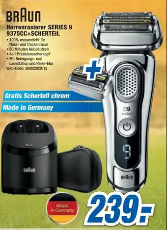 Expert Braun Herrenrasierer Series 9 9375CC+Scherteil Angebot