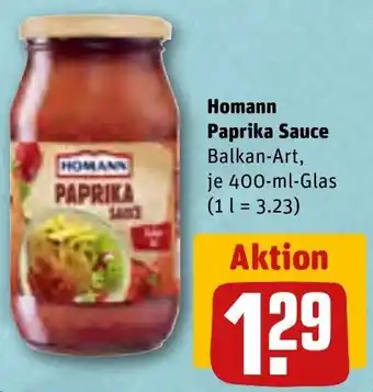REWE Homann Paprika Sauce Balkan-Art 400-ml-Glas Angebot