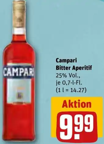 REWE Campari Bitter Aperitif 0,7-L-FI. Angebot