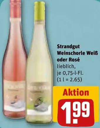 REWE Strandgut Weinschorle Weiß oder Rosé 0,75 L-Fl. Angebot