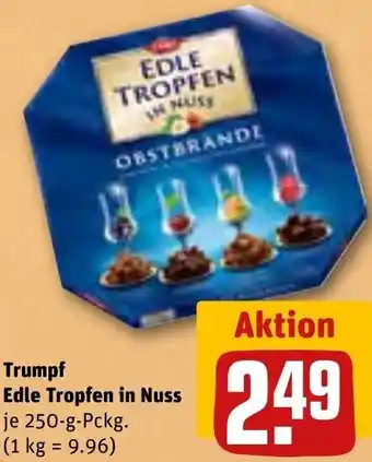 REWE Trumpf Edle Tropfen in Nuss 250-g-Pckg. Angebot