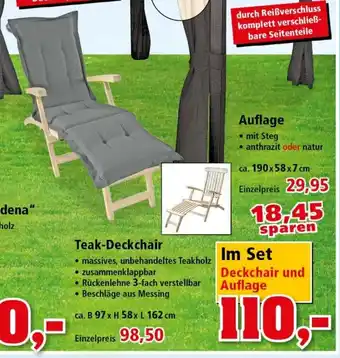 Thomas Philipps Teak Deckchair Angebot
