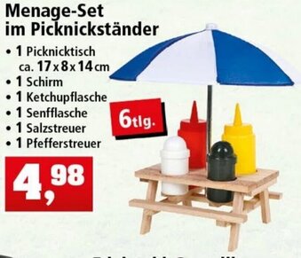 Thomas Philipps Menage Set im Picknickständer Angebot