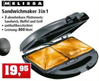 Thomas Philipps Melissa Sandwichmaker 3in1 Angebot