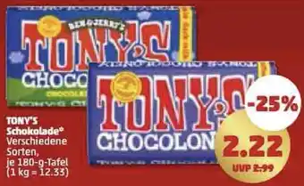 PENNY TONY'S Schokolade 180 g Tafel Angebot