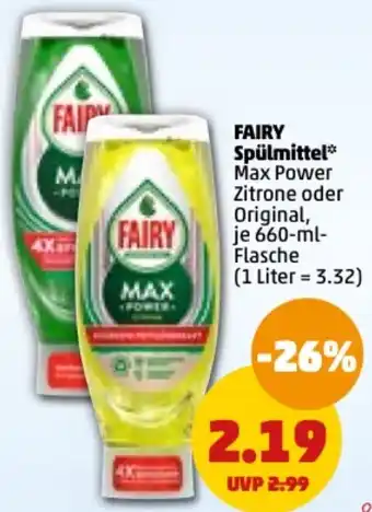 PENNY FAIRY Spülmittel 660-ml-Flasche Angebot