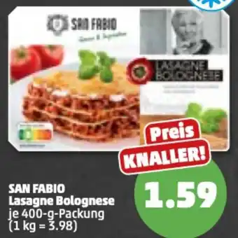 PENNY SAN FABIO Lasagne Bolognese 400 g Packung Angebot