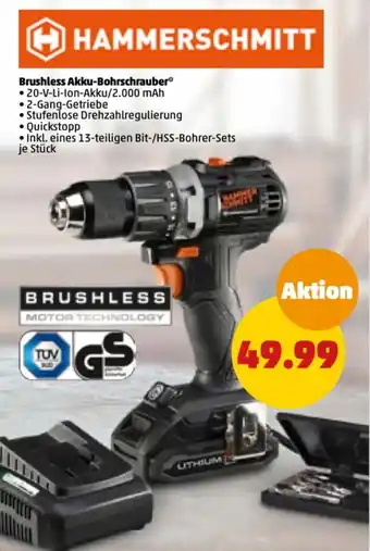 PENNY HAMMERSCHMITT Brushless Akku-Bohrschrauber Angebot