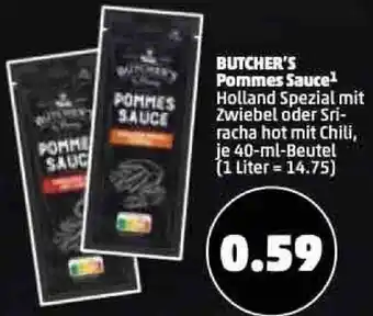 PENNY BUTCHER'S Pommes Sauce 40-ml-Beutel Angebot