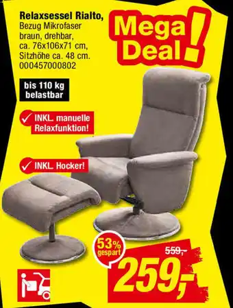 Opti Wohnwelt Relaxsessel Rialto Angebot