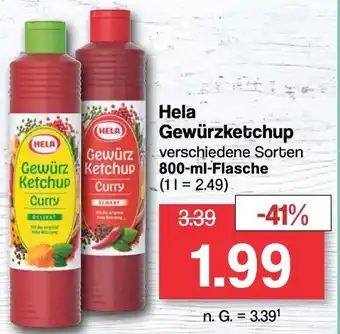 Famila Nord West Hela Gewürzketchup 800 ml Flasche Angebot