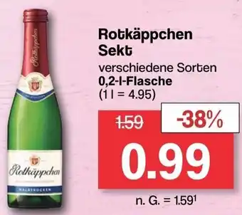 Famila Nord West Rotkäppchen Sekt 0,2 L Flasche Angebot