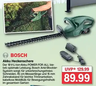 Famila Nord West BOSCH Akku Heckenschere Angebot