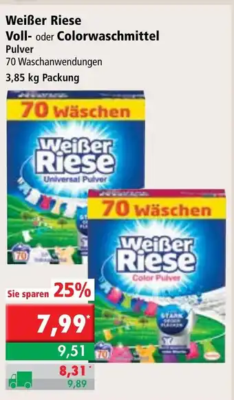 L. STROETMANN GROSSMARKT Weißer Riese Voll oder Colorwaschmittel Pulver Angebot