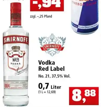 Thomas Philipps Vodka Red Label 0,7L Angebot