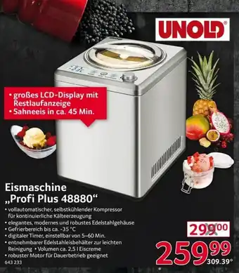 Selgros Unold Eismaschine Profi Plus 48880 Angebot