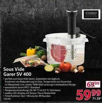 Selgros Sous Vide Garer SV 400 Angebot