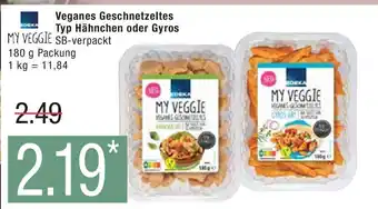 Marktkauf Edeka MY VEGGIE Veganes Geschnetzeltes Typ Hähnchen oder Gyros 180g Angebot