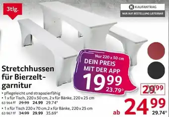 Selgros Stretchhussen für Bierzeltgarnitur Angebot