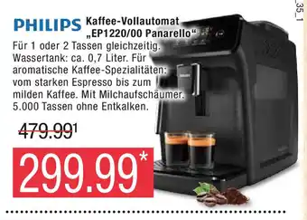 Marktkauf PHILIPS Kaffee-Vollautomat, ,,EP1220/00 Panarello" Angebot