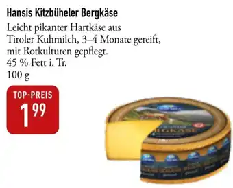 Galeria Markthalle Hansis Kitzbüheler Bergkäse 100 g Angebot