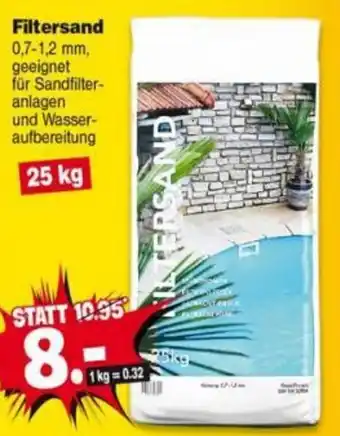 Repo Markt Filtersand 25 kg Angebot