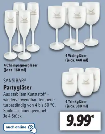 Lidl SANSIBAR Partygläser Angebot