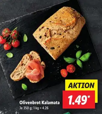 Lidl Olivenbrot Kalamata 350 g Angebot