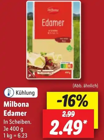 Lidl Milbona Edamer 400 g Angebot