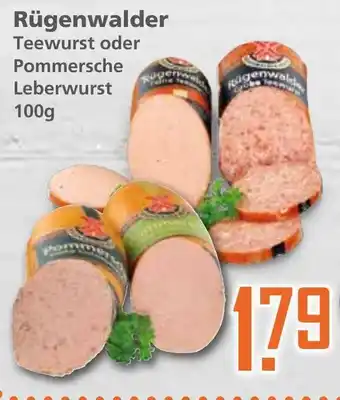 Klaas und Kock Rügenwalder Teewurst oder Pommersche Leberwurst 100g Angebot