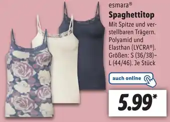 Lidl esmaraⓇ Spaghettitop Angebot