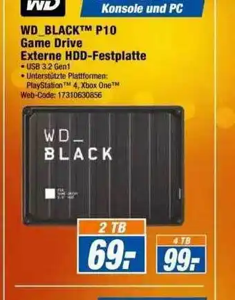 Expert WD_black P10 Game Drive Externe Hdd-festplatte Angebot